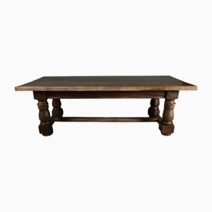 Antique Baroque Table with Walnut Top, 1900
