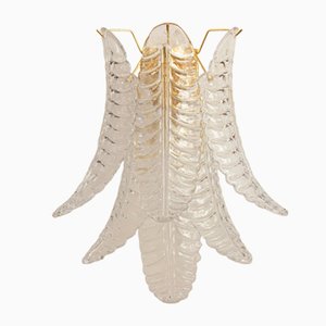 Wall Sconce in Clear Murano Glass, 1990s