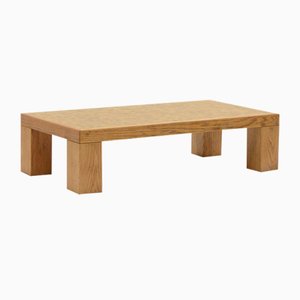 Mesa de centro rectangular de roble con mosaico de Rolf Middelboe & Gorm Lindum para Tranekaer, Denmark, años 70