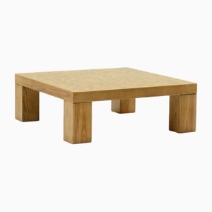 Square Oak Mosaic Coffee Table by Rolf Middelboe & Gorm Lindum for Tranekaer, Denmark, 1970s