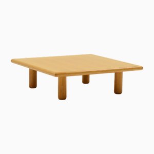 Mesa de centro cuadrada de madera de fresno, Europa, años 80