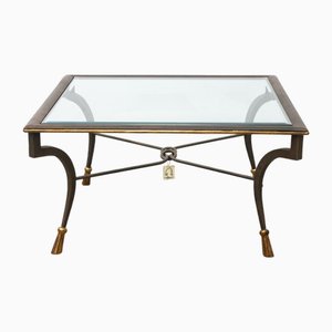 Table Basse en Fer Forgé et Verre, Italie, 1980s