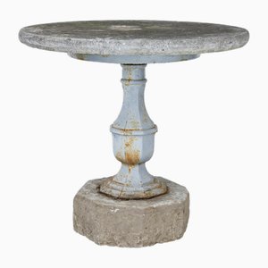 Schwedischer Gartentisch aus Stein & Eisen, 19. Jh., 1860er