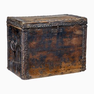 18th Century Chinese Hard Wood Coffer Chest, 1790s
