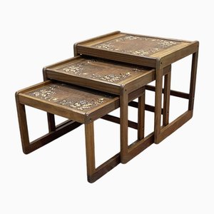 Vintage Satztische aus Teak, 1970er, 3er Set