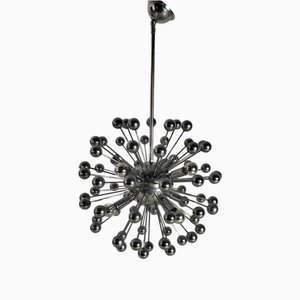 Space Age Sputnik Chrome & Steel Chandelier, 1970s