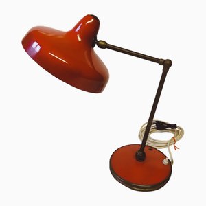 Lampada da tavolo vintage rossa di Arredoluce, anni '50