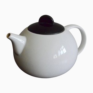 Ceramic Black and White Teapot, 1980s