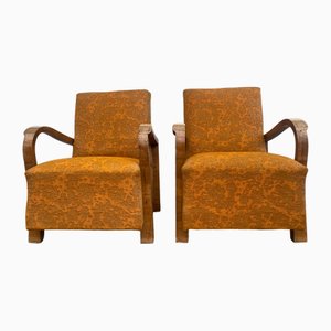 Chaises Art Déco en Noyer, Italie, 1920s, Set de 2