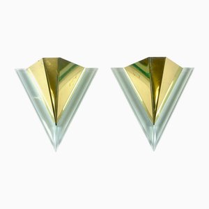 Appliques Triangulaires Postmodernes de Karstadt, 1980s, Set de 2