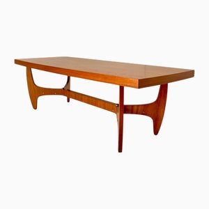 Large Rectangular Coffee Table in Walnut, 1960s