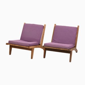 GE-375 Sessel aus Eiche von Hans J. Wegner für Getama, 1960er, 2er Set
