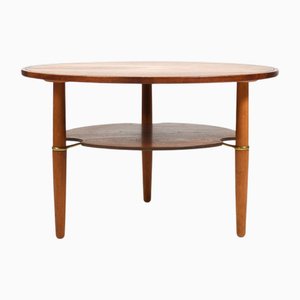 Table Basse en Teck et Chêne, Danemark, 1950s