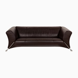 322 Leather Three-Seater Brown Sofa from Rolf Benz