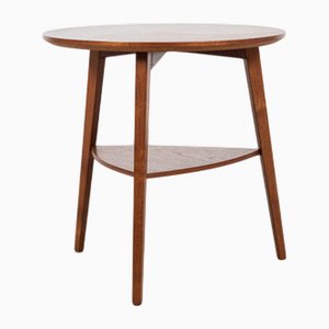 Tavolino rotondo Mid-Century in teak attribuito a Holger Georg Jensen per Kubus, Danimarca, anni '60