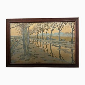 Henri Rivière, L'Ile aux Cygnes, Lithographie, Encadrée