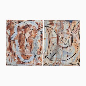 Elena Camacho, Thoughtful Man, Mixed Media, Framed