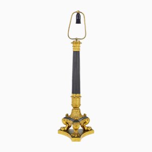 Antique French Empire Bronze Ormolu Table Lamp, 1860