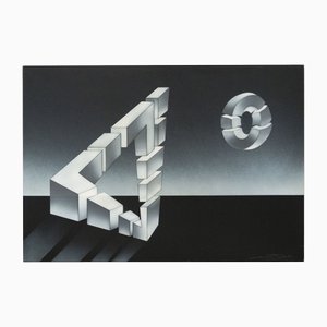 Fausto Salomoni, Forme Impossibili, Pittura su tavola, 1987