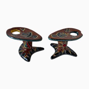 Cintres en Céramique Majolique de Deruta, Italie, 1960s, Set de 2
