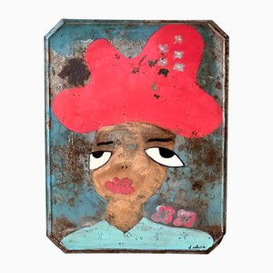 Elvira, Ritratto, anni 2000, Pittura su metallo