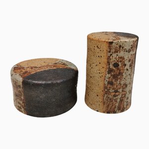 Dänisches Salz- und Pfefferstreuer Set aus Keramik von Tue Poulsen, 1960er, 2er Set
