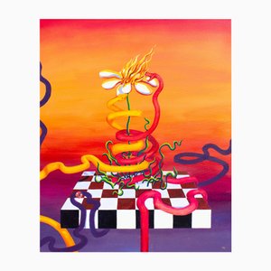 Laura Rubio Bañón, There Is No Paradise Without a Snake, Acrylic on Canvas