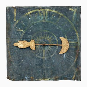 Antique Swedish Turret Clock Face and Movement Rosendal Palace, 1787, Set of 2