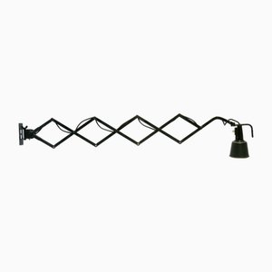 Vintage Bauhaus Adjustable Scissor Wall Lamp by Wilhelm Bäder, 1930s