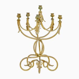 Antiker französischer Ormolu Kandelaber mit sechs Kerzen, 1880