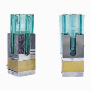 Table Lamps attributed to Gaetano Sciolari, Italy, 1970s, Set of 2