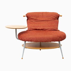 Armchair with Coffee Table and Magazine Rack