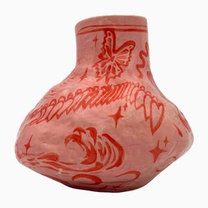 Sick of Love Vase in Clay by Laura Rubio Bañón