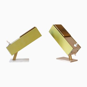 Mid-Century Modern German Bedside Table Lamps, 1950s, Set of 2