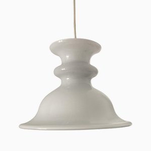 White Glass Pendant Lamp by Sidse Werner, Denmark, 1960s