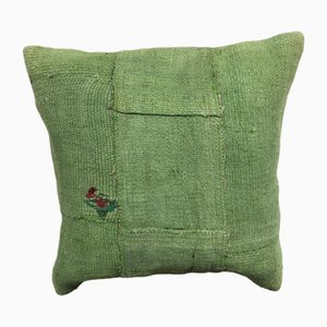 Vintage Green Hemp Cushion Cover, 1960s