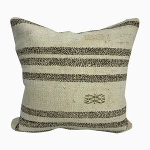 Anatolian Neutral Kilim Cushion Cover, 1960s