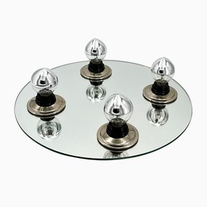 Space Age Silver Pop Art Wall Lamp from Eglo Light, Germany, 1980s