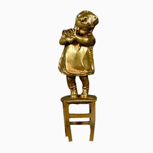 Vergoldete Bronzeskulptur nach J. Clara, Anfang 1900