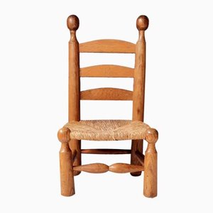 Silla baja con asiento Rush, años 50