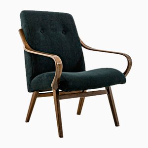 Black Armchair attributed to Jaroslav Šmídek for Ton, Czechoslovakia, 1960s