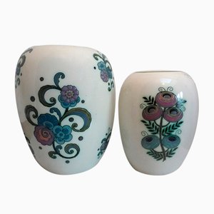 Art Deco Ceramic Vases by Faience De Nimy, Belgium, 1930s, Set of 2