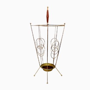 Vintage Schirmhalter mit Holzgriff, 1960er