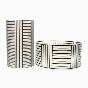 Abat-jour Art Déco en Verre attribué à Josef Hoffmann pour Lobmeyr, Autriche, 1980s