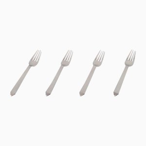 Lunch Forks in Sterling Silver from Georg Jensen, 1930s, Set of 4