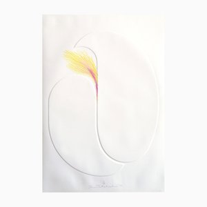 Shu Takahashi, Girl, Original Serigraph & Chalcograph, 1973