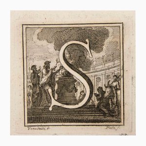 Luigi Vanvitelli, Letter S, Etching, 18th Century