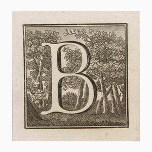 Luigi Vanvitelli, Letter B, Etching, 18th Century