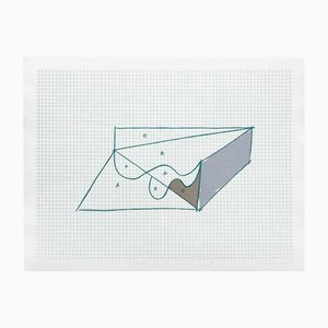 Costantino Persiani, Sketch for an Impossible Project, Original Lithograph, 1971
