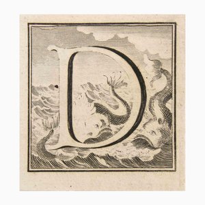 Luigi Vanvitelli, Letter D, Etching, 18th Century